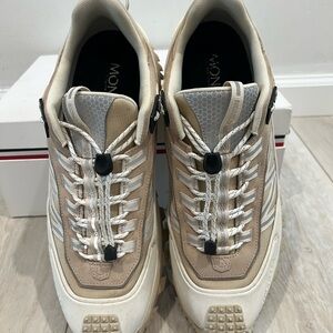 Moncler Tan and Cream Men's Trail grip Sneakers